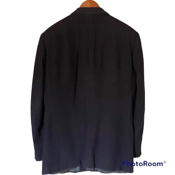 J. B. Britton Collection Navy Camel Hair Blazer Men's 42L Jacket Vintage - Picture 10 of 14